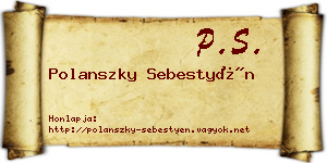 Polanszky Sebestyén névjegykártya
